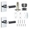 Sure-Loc Hardware Sure-Loc Hardware Levanto Passage Rosette, Polished Chrome, Knurled Grip in Flat Black LV101 26 GRIP-KN FBL - alternate 3